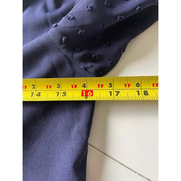 Grace Karin Dress Size L Clip Dot Long Sleeves Surplice Bodice V-Neck Stretch - Picture 8 of 9